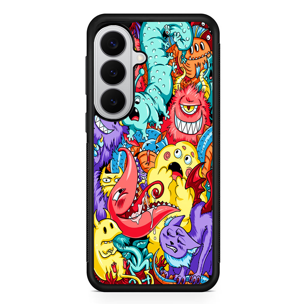Monster Party Character Samsung Galaxy S26 Case | Protective Rubber Cover