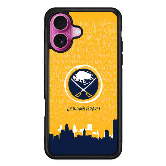 Lets Go Buffalo Sabres iPhone 17 Case | Slim Protective Rubber Phone Cover
