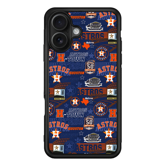 Houston Astros Retro iPhone 16 Case - Oxvistore