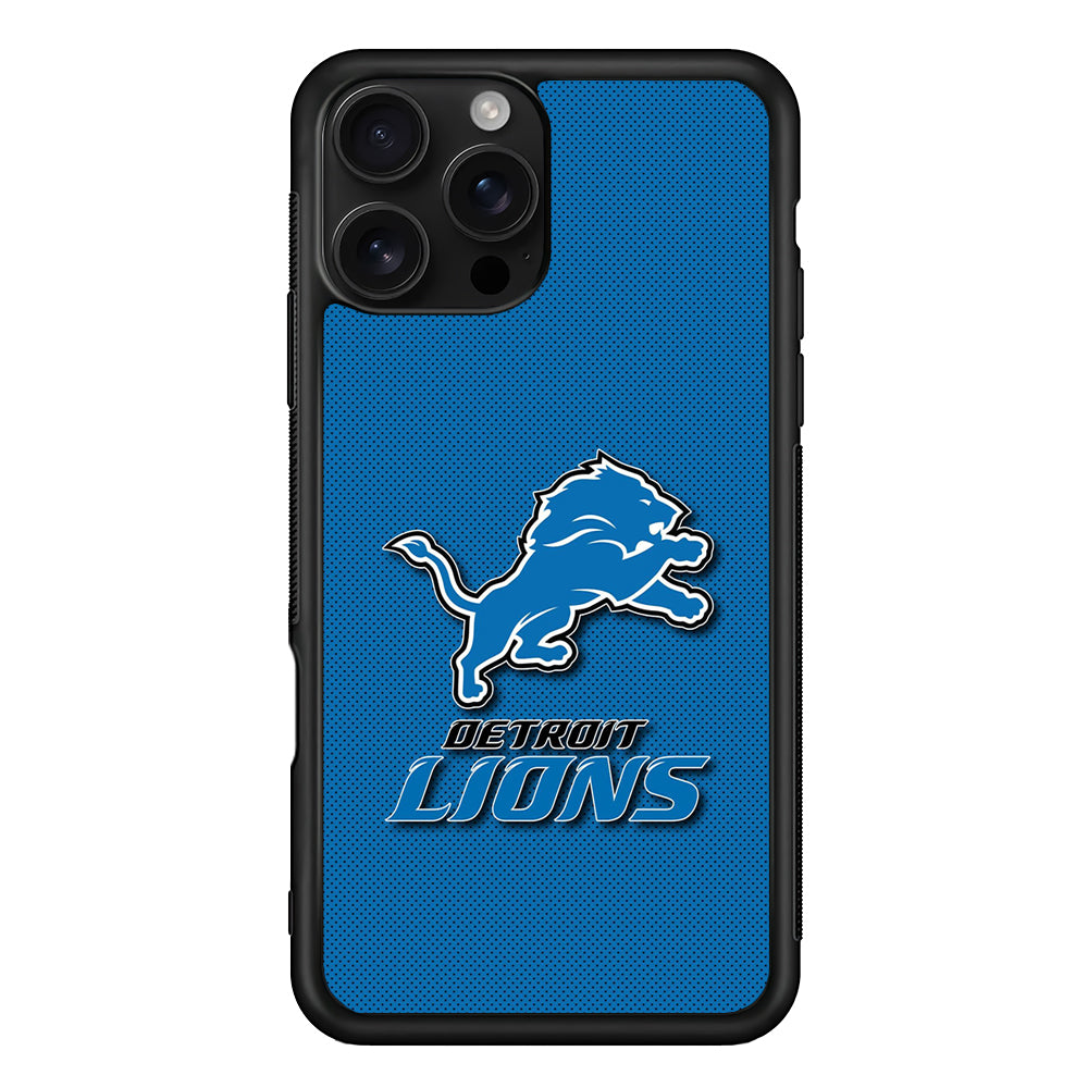 Detroit Lions Logo iPhone 16 Pro Case | Durable Protective Case for iPhone 16 Pro