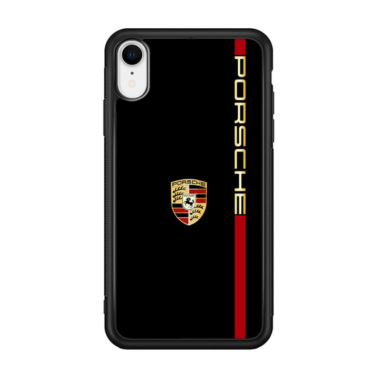 Porsche Car Logo Luxury iPhone XR Case | Slim Rubber Case for iPhone XR