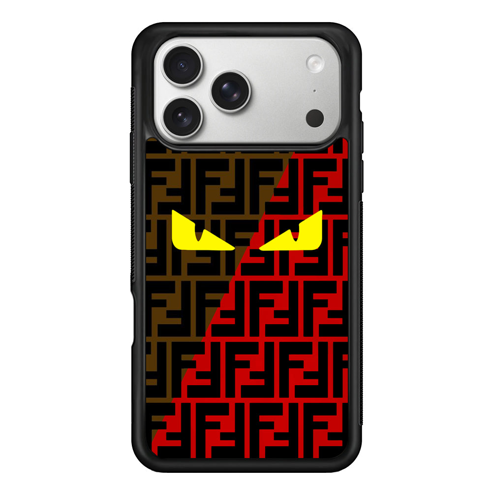 Fendi Choco Red iPhone 17 Pro Case | Slim Rubber Case for iPhone 17 Pro
