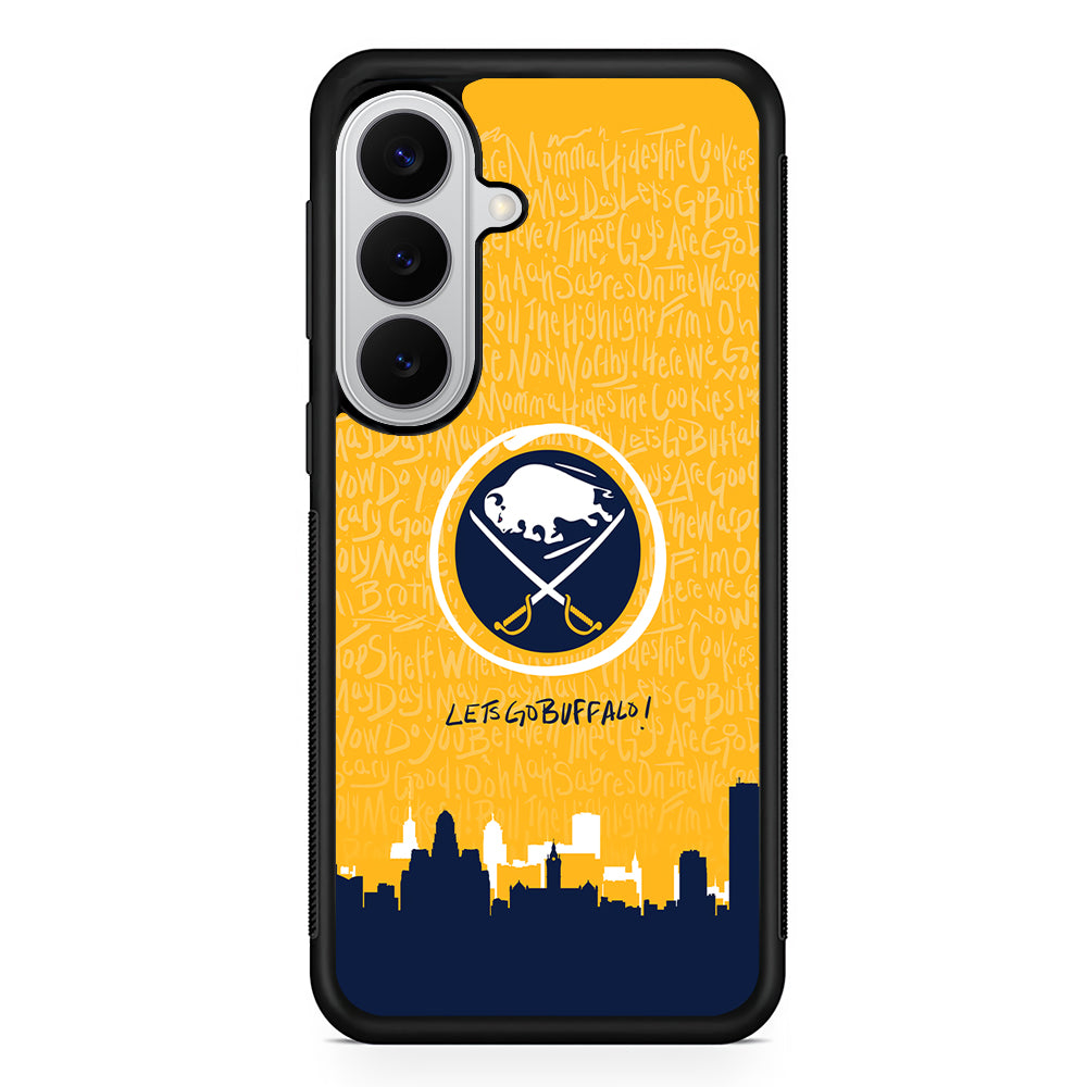Lets Go Buffalo Sabres Samsung Galaxy S26 Case | Protective Rubber Cover