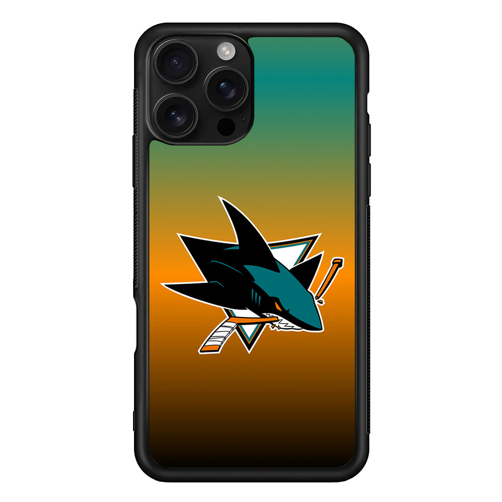 San Jose Sharks Gradient iPhone 16 Pro Case | Durable Protective Case for iPhone 16 Pro
