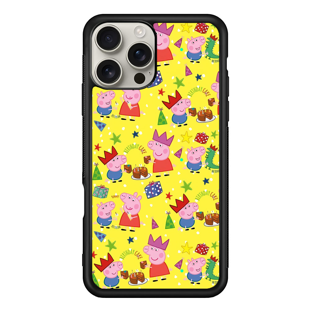 Peppa Pig Happy Birthday Yellow iPhone 16 Pro Max Case | Stylish Protective Case for iPhone 16 Pro Max