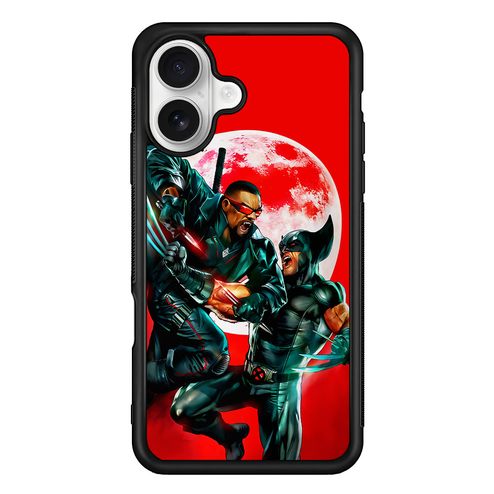 Blade Vampire VS Wolverine iPhone 16 Plus Case | Durable Protective Rubber Cover
