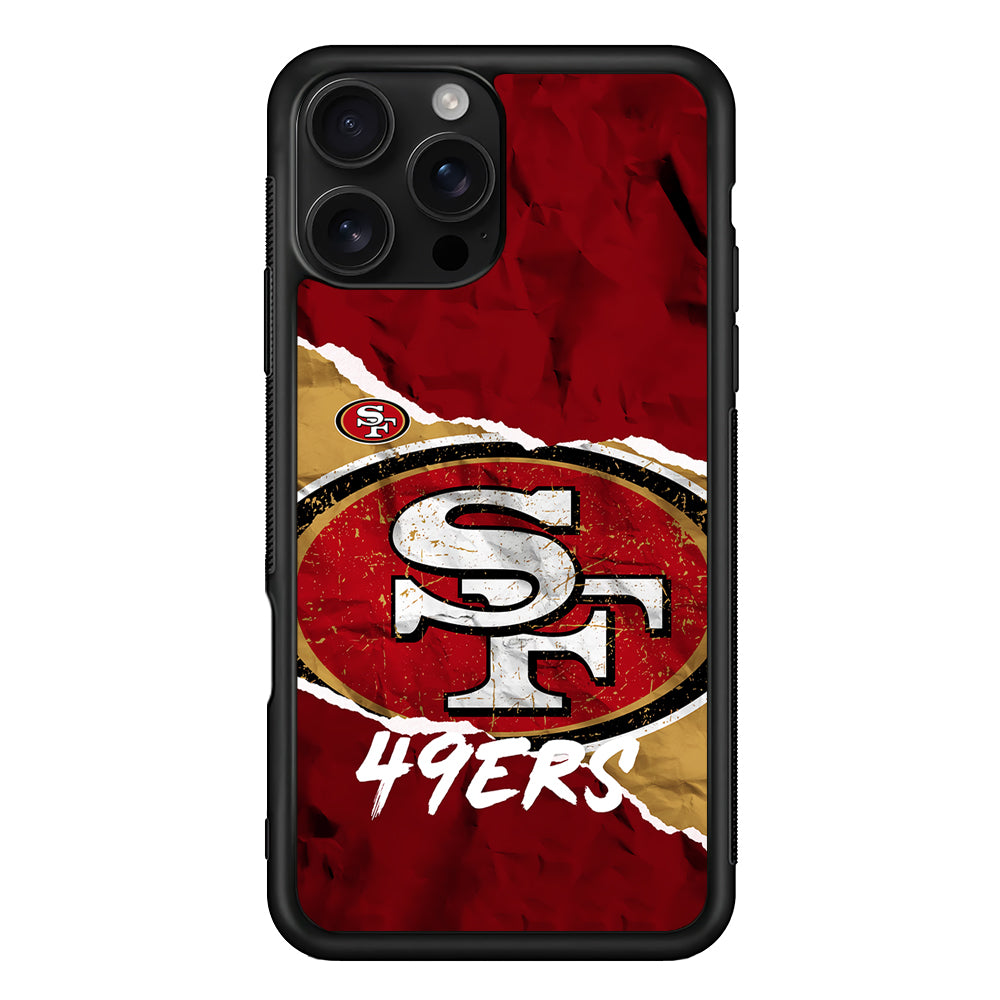 San Francisco 49ers Abstract iPhone 16 Pro Case | Durable Protective Case for iPhone 16 Pro