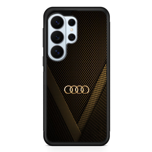Audi Logo Gold Against a Dark Samsung Galaxy S26 Ultra Case | Slim Rubber Case for Samsung Galaxy S26 Ultra