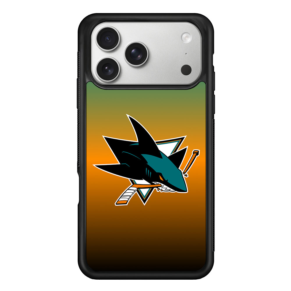 San Jose Sharks Gradient iPhone 17 Pro Case | Slim Rubber Case for iPhone 17 Pro