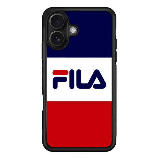 Fila Three Colors iPhone 16 Case | Slim Rubber Case for iPhone 16