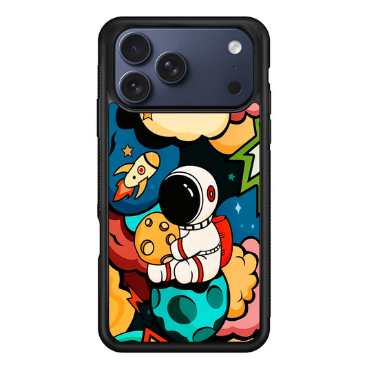 Cute Astronaut Hug The Planet iPhone 17 Pro Max Case | Slim Protective Cover for iPhone 17 Pro Max