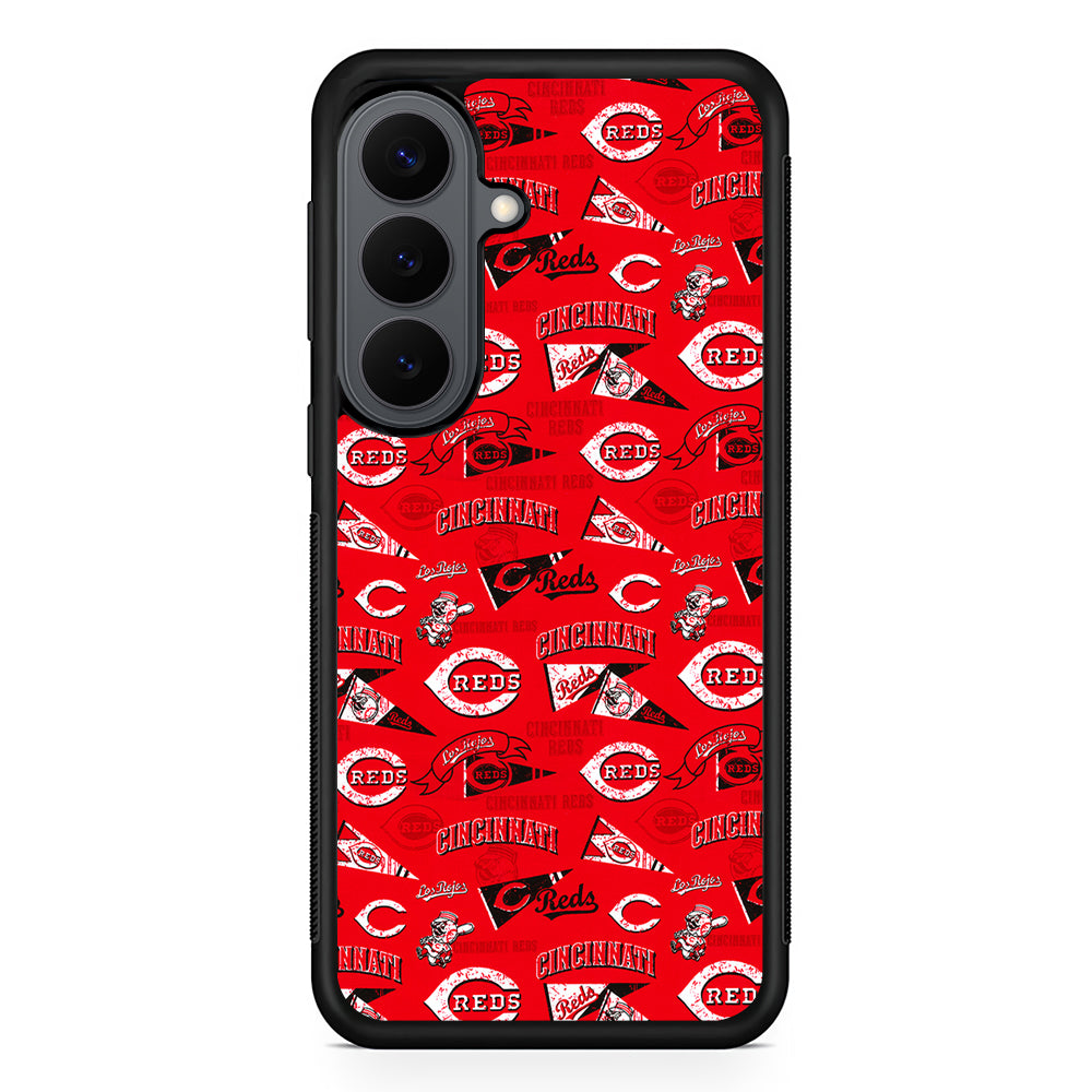 Cincinnati Reds Vintage Samsung Galaxy S26 Plus Case | Slim Rubber Case for Samsung Galaxy S26 Plus