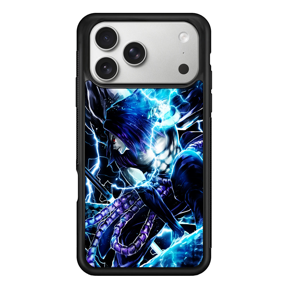 Naruto Sasuke Chidori Art iPhone 17 Pro Case | Slim Rubber Case for iPhone 17 Pro