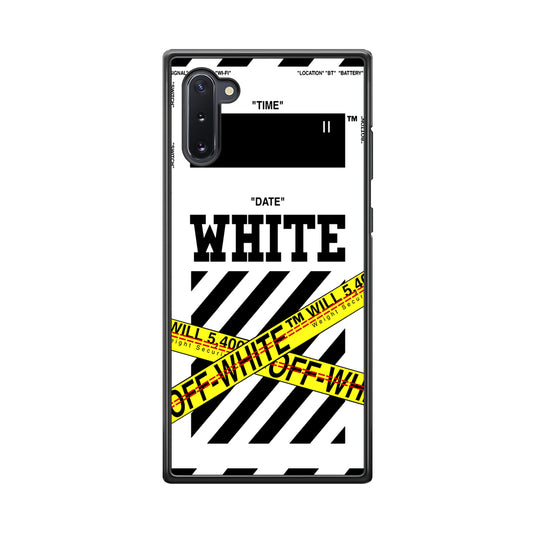 Off White Warning Line Samsung Galaxy Note 10 Case | Slim Rubber Case for Samsung Galaxy Note 10