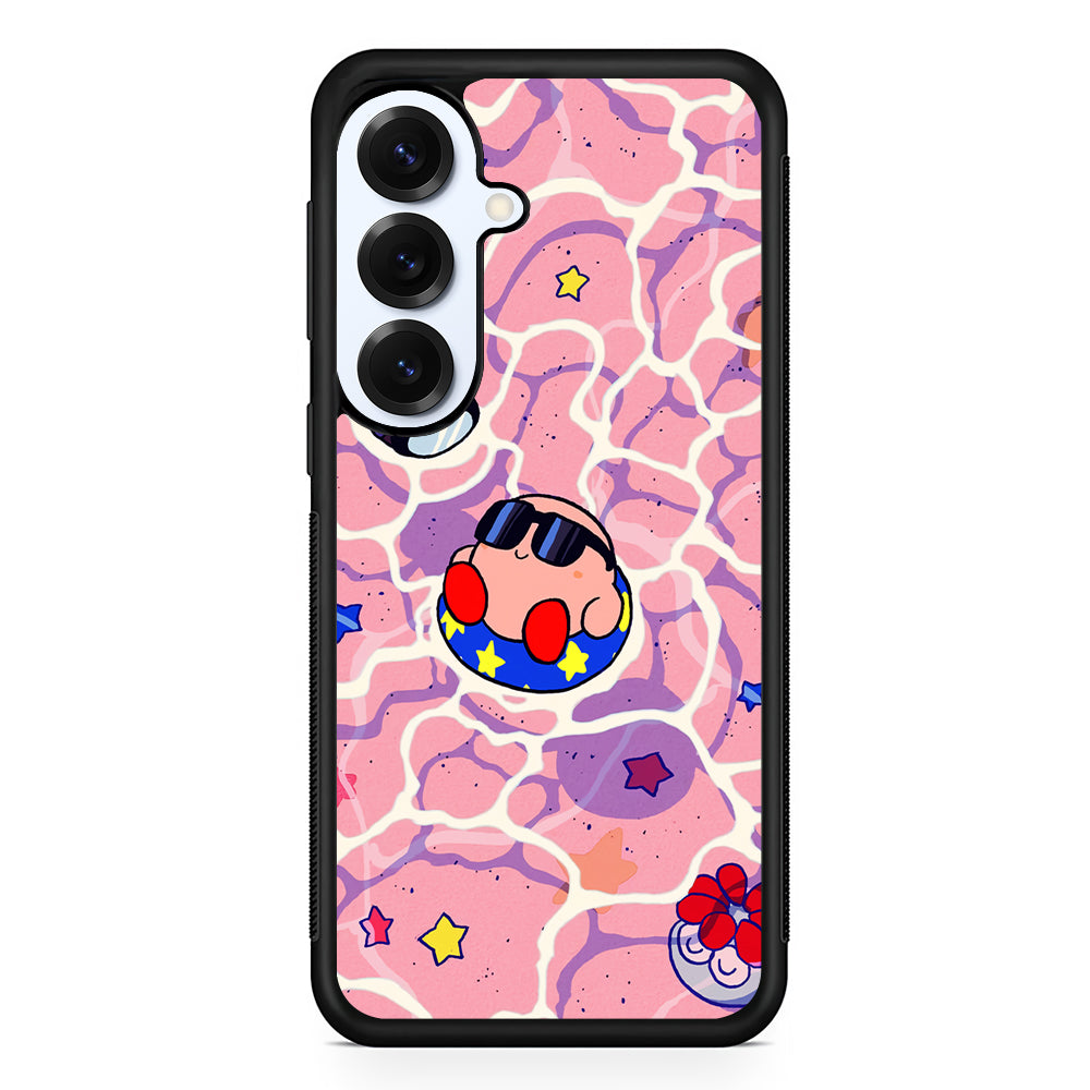 Kirby is Sunbathing on The Beach Samsung Galaxy S25 Plus Case | Slim Rubber Cover for Samsung Galaxy S25 Plus