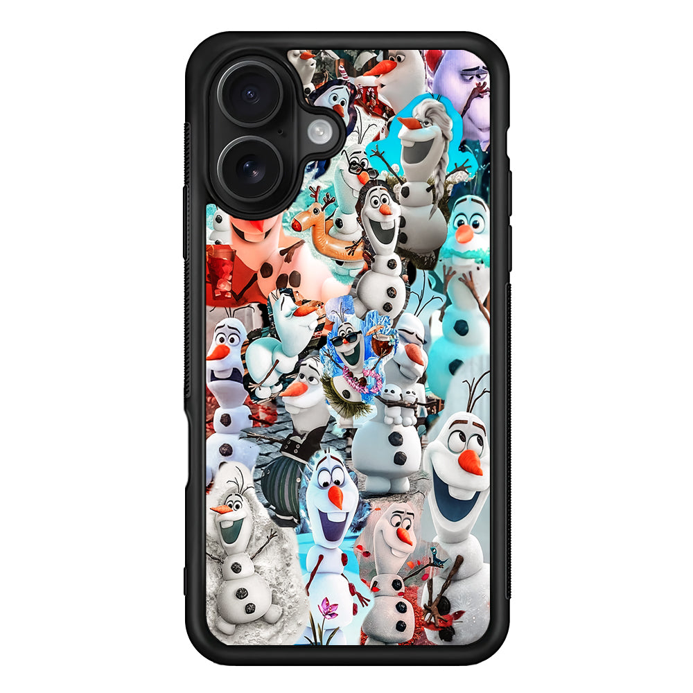 Frozen Olaf Aesthetic Collage iPhone 16 Case - Oxvistore