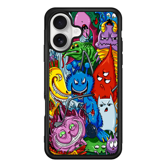 Monster Graffiti Character iPhone 16 Plus Case | Durable Protective Rubber Cover