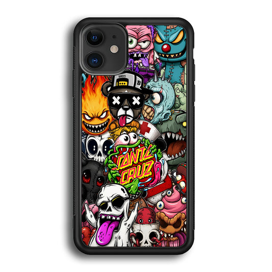 Santa Cruz Skateboard Monster iPhone 12 Case | Slim Rubber Case for iPhone 12