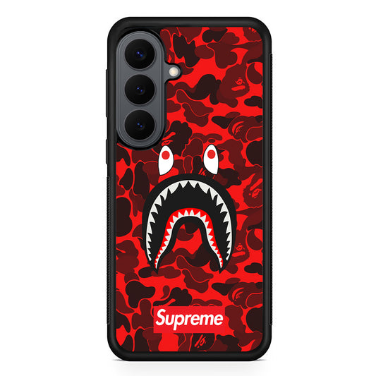Bape Supreme Red Camo Samsung Galaxy S26 Plus Case | Slim Rubber Case for Samsung Galaxy S26 Plus