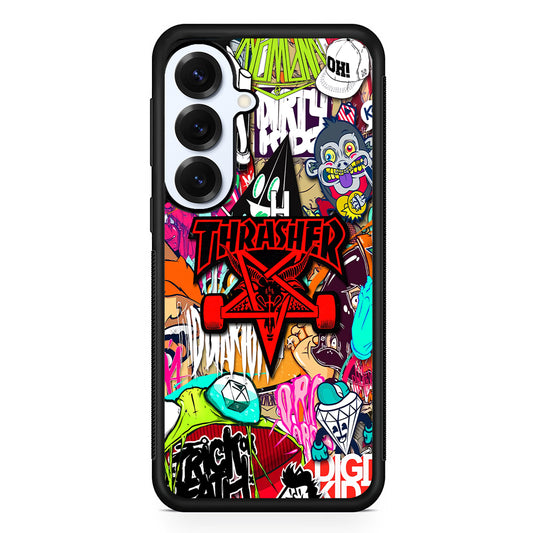 Thrasher Gang Assembly Samsung Galaxy S25 Plus Case | Slim Rubber Case for Samsung Galaxy S25 Plus