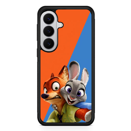Zootopia Nick and Judy Selfie Samsung Galaxy S26 Case | Protective Rubber Cover