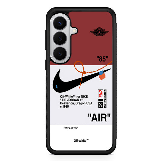 Off White x Nike Air Jordan Red Samsung Galaxy S26 Case | Slim Rubber Case for Samsung Galaxy S26