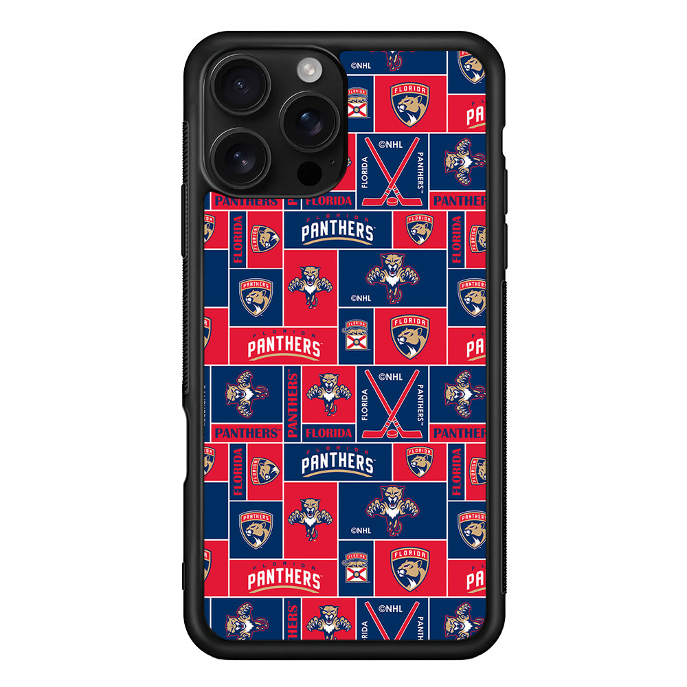 Florida Panthers Pattern iPhone 16 Pro Case | Durable Protective Case for iPhone 16 Pro