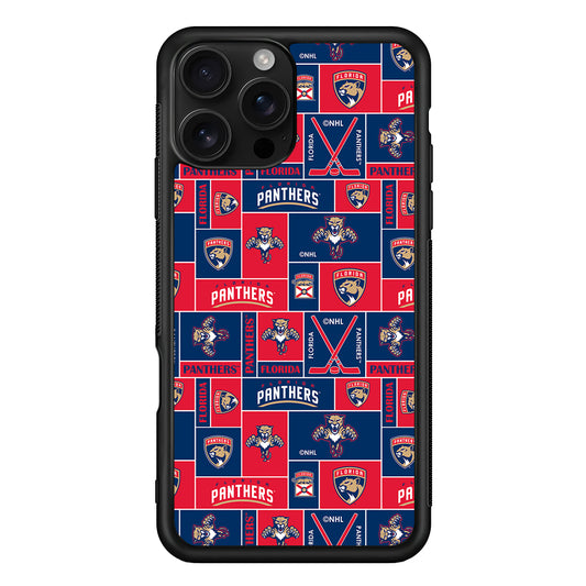 Florida Panthers Pattern iPhone 16 Pro Case | Durable Protective Case for iPhone 16 Pro