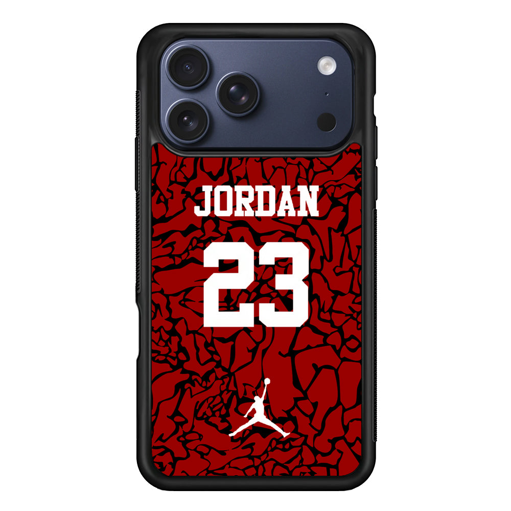 Air Jordan Black Patern 23 iPhone 17 Pro Max Case | Durable Rubber Case for iPhone 17 Pro Max