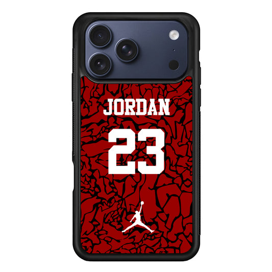 Air Jordan Black Patern 23 iPhone 17 Pro Max Case | Durable Rubber Case for iPhone 17 Pro Max
