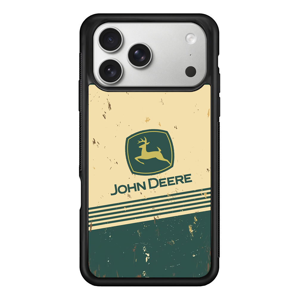 John Deere Retro Plaque iPhone 17 Pro Case | Slim Rubber Case for iPhone 17 Pro