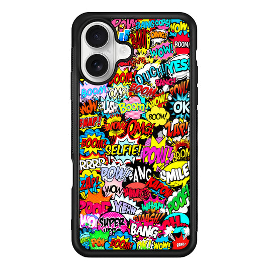 Comic Pop Art Collection iPhone 16 Plus Case | Durable Protective Rubber Cover