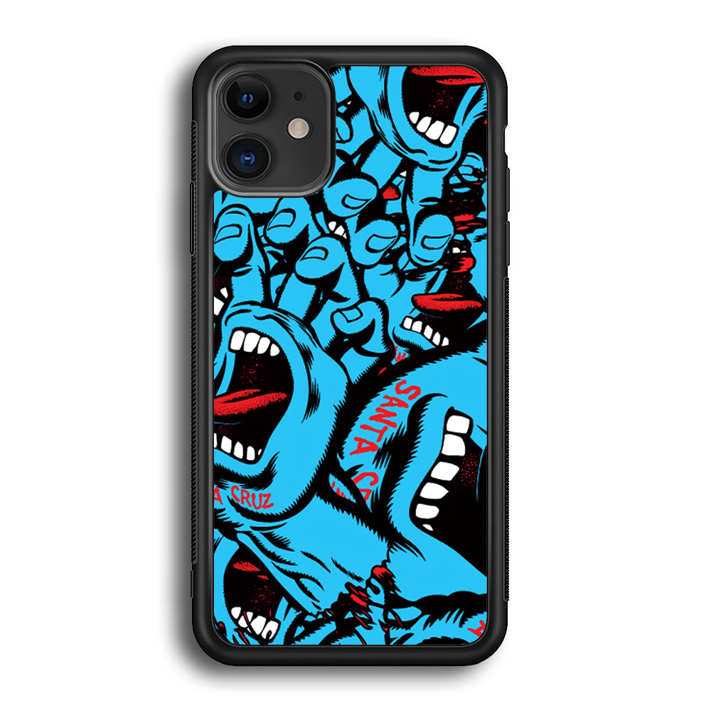 Santa Cruz Skateboard Pattern iPhone 12 Case | Slim Rubber Case for iPhone 12