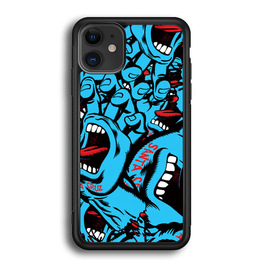 Santa Cruz Skateboard Pattern iPhone 12 Case | Slim Rubber Case for iPhone 12