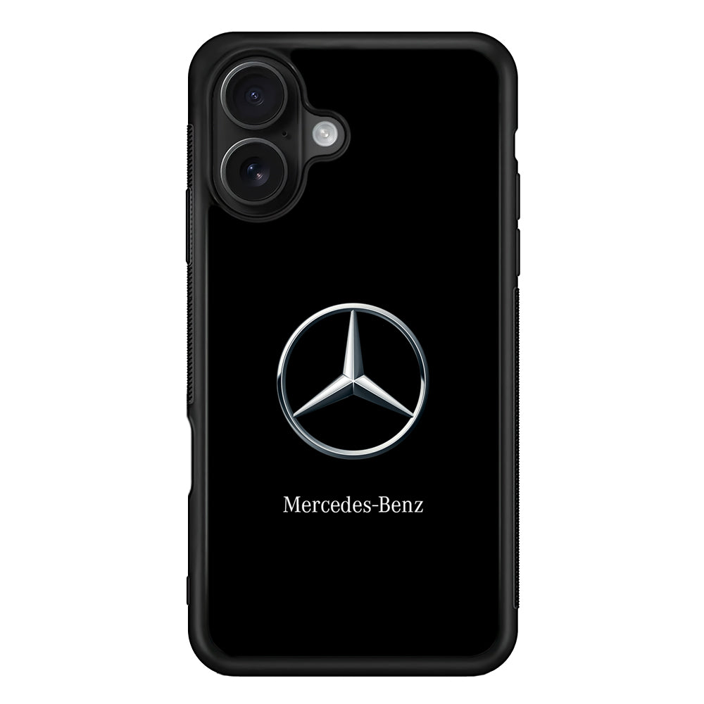 Mercedes-Benz Metallic Silver iPhone 16 Case | Slim Rubber Case for iPhone 16