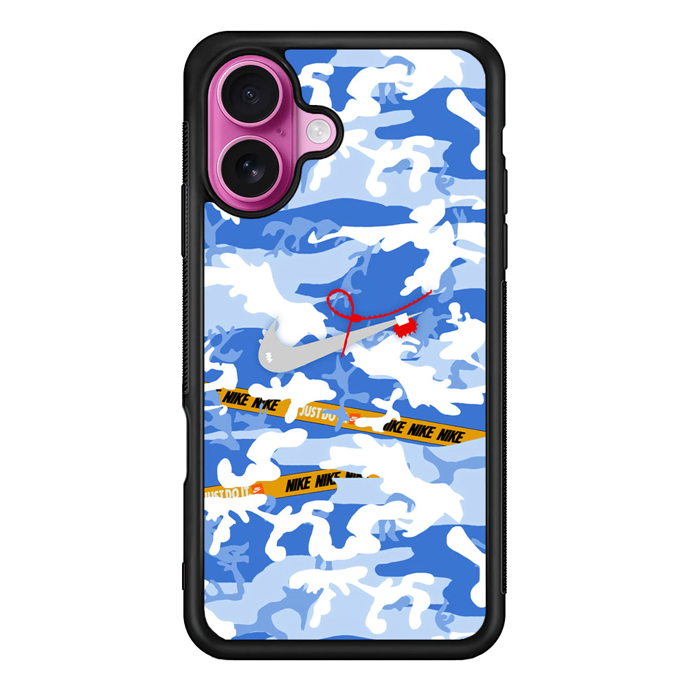 Nike Cloudy Sky Camo iPhone 17 Case - Slim Rubber Case for iPhone 17