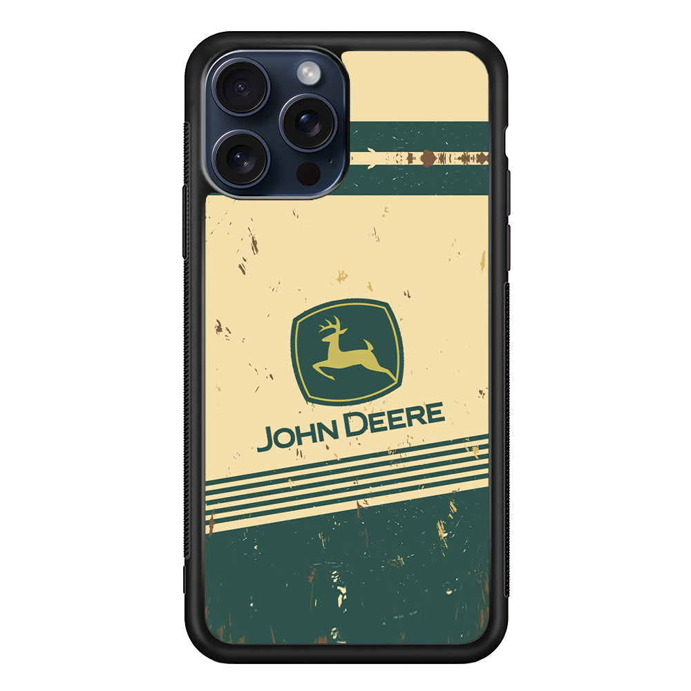 John Deere Retro Plaque iPhone 15 Pro Max Case | Slim Rubber Case for iPhone 15 Pro Max