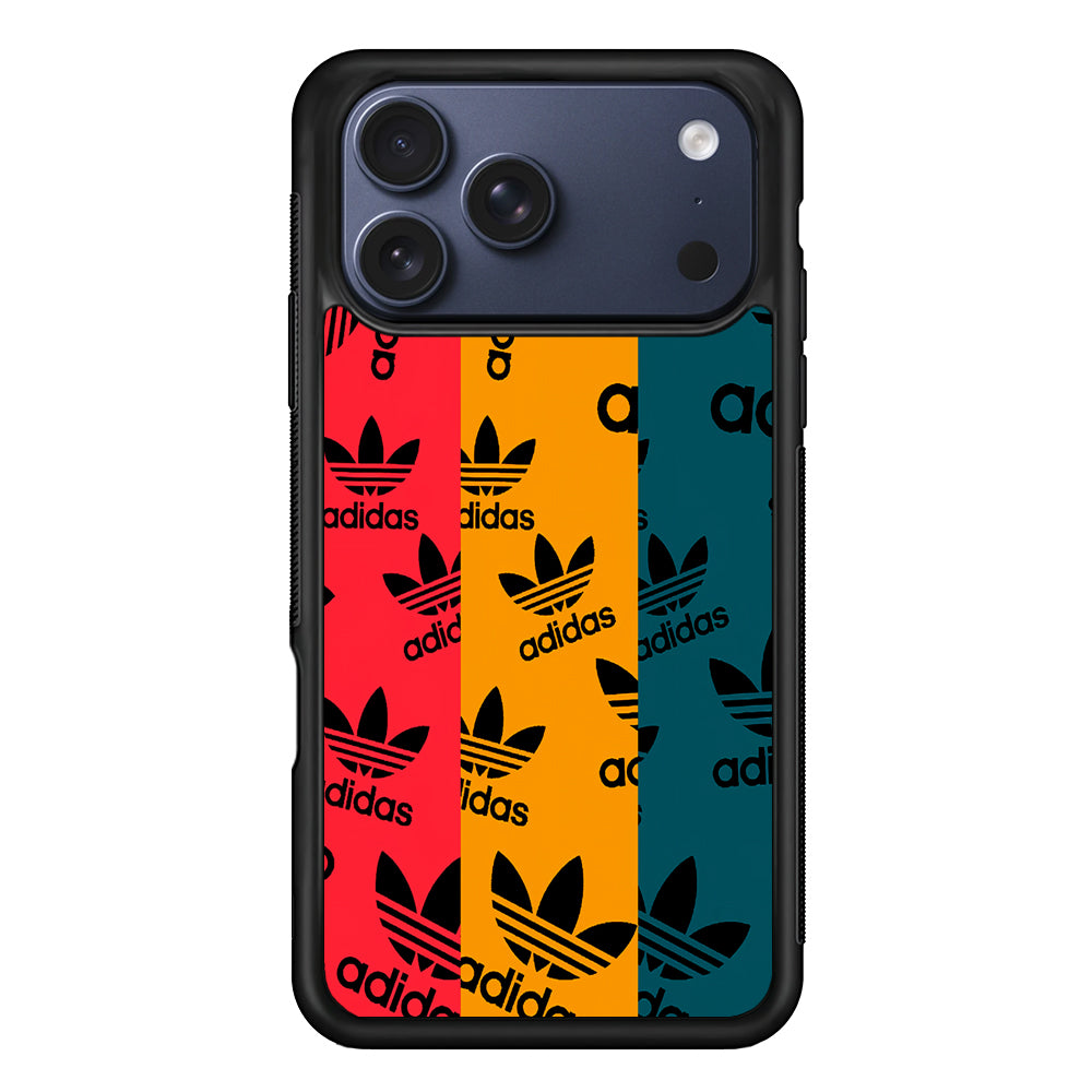 Adidas Logo Three Colours iPhone 17 Pro Max Case | Durable Rubber Case for iPhone 17 Pro Max