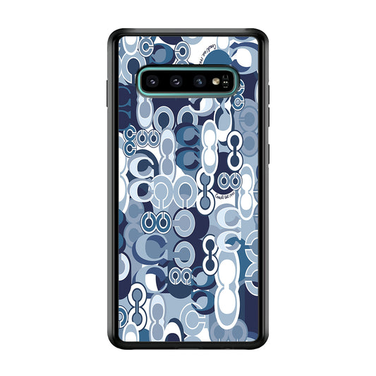 Coach Blue Samsung Galaxy S10 Plus Case | Slim Rubber Case for Samsung Galaxy S10 Plus