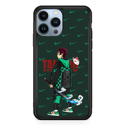 Nike on Tanjiro Suit 2D Rubber Phone Case | Slim Protective Phone Case