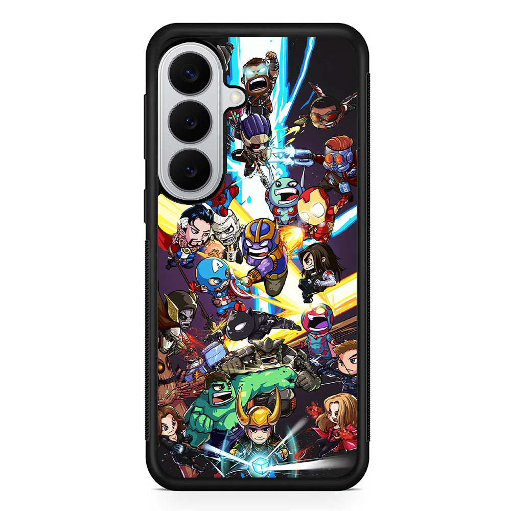 Chibi Avengers Kawaii Samsung Galaxy S26 Case | Protective Rubber Cover
