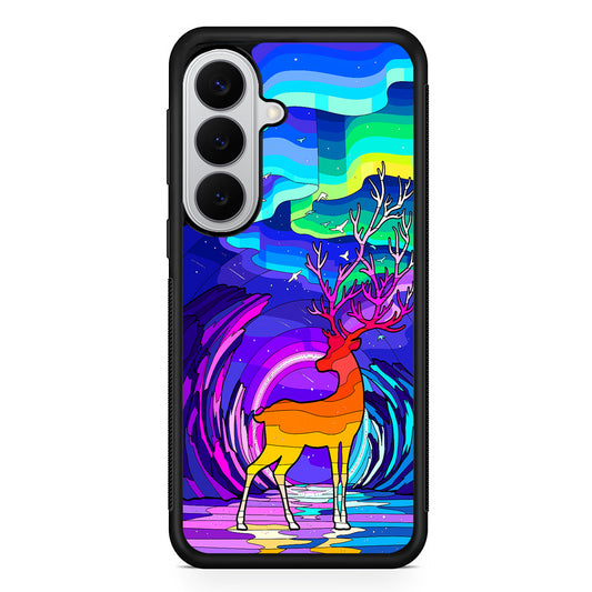 A Deer Colorful Silhouette Samsung Galaxy S26 Case | Protective Rubber Cover