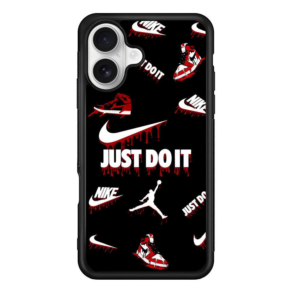 Nike X Air Jordan Black iPhone 16 Plus Case – Slim Fit Protective Phone Case