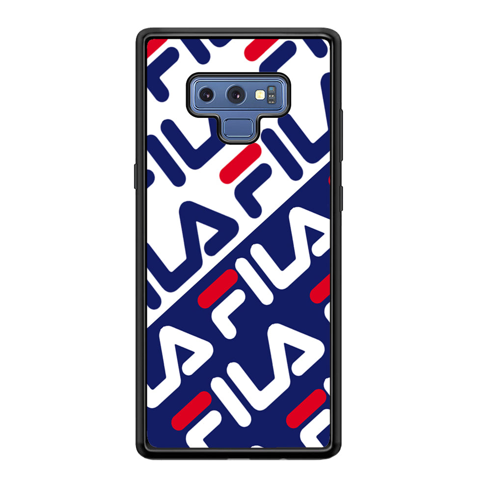 Fila Patern in Slope Samsung Galaxy Note 9 Case | Slim Rubber Case for Samsung Galaxy Note 9