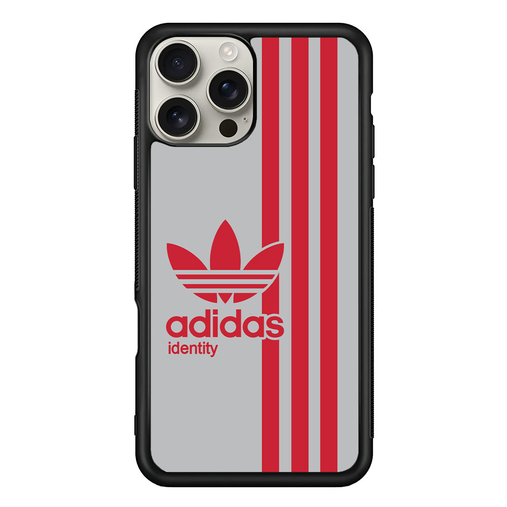 Adidas Red Identity iPhone 16 Pro Max Case | Durable Everyday Protective Cover