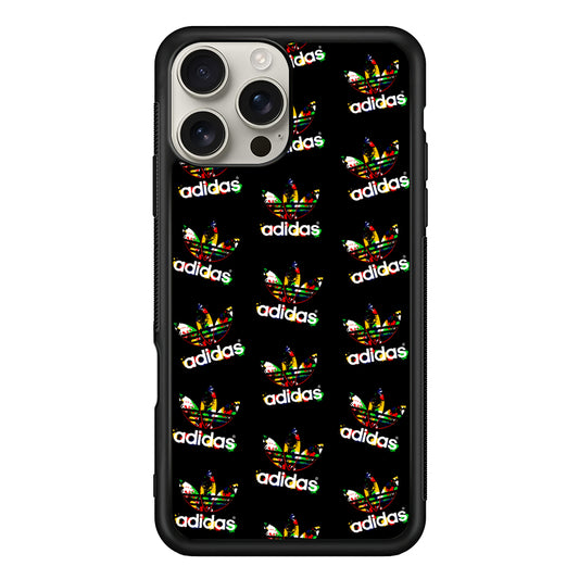Adidas Logo Collection Pattern iPhone 16 Pro Max Case | Durable Everyday Protective Cover