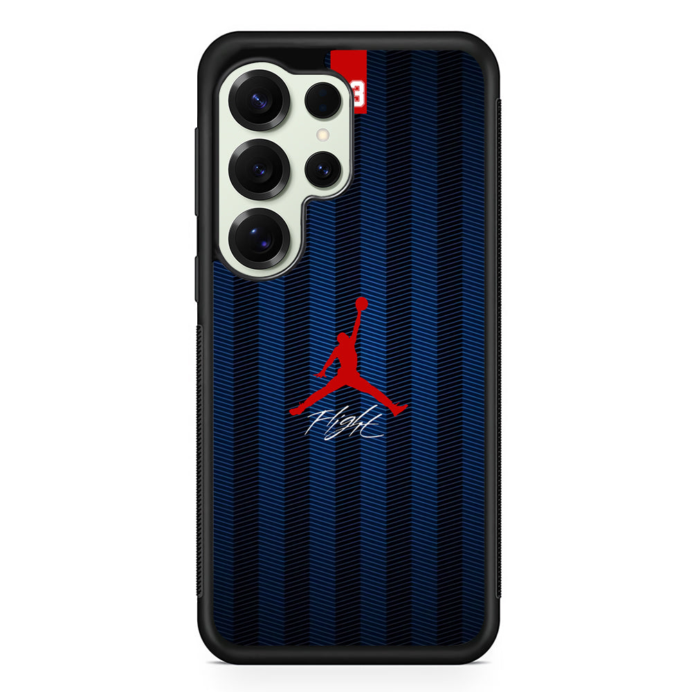 Air Jordan Deep Blue Art Line Samsung Galaxy S25 Ultra Case | Durable Rubber Case for Samsung Galaxy S25 Ultra