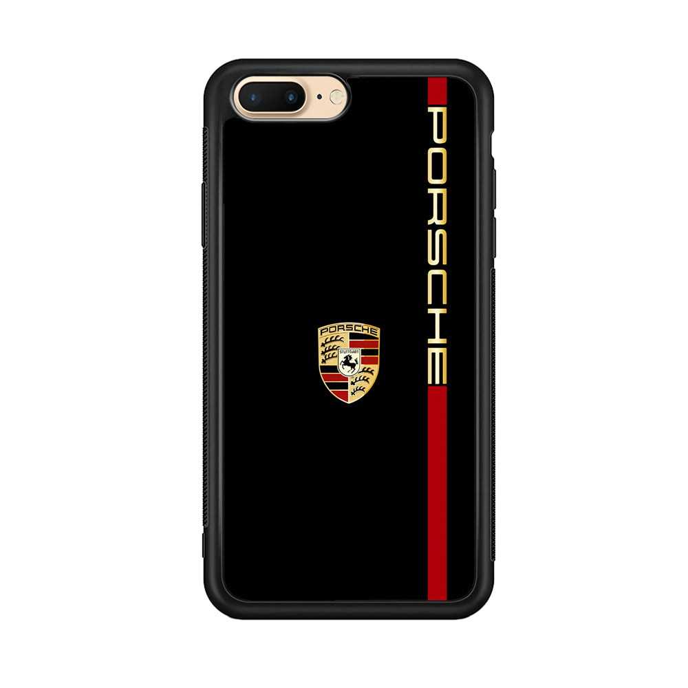 Porsche Car Logo Luxury iPhone 8 Plus Case | Slim Rubber Case for iPhone 8 Plus