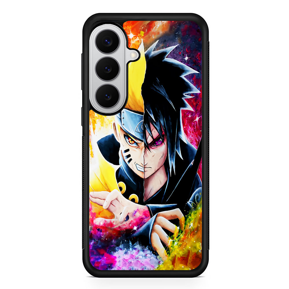 Naruto VS Sasuke Painting Art Samsung Galaxy S26 Case | Protective Rubber Cover