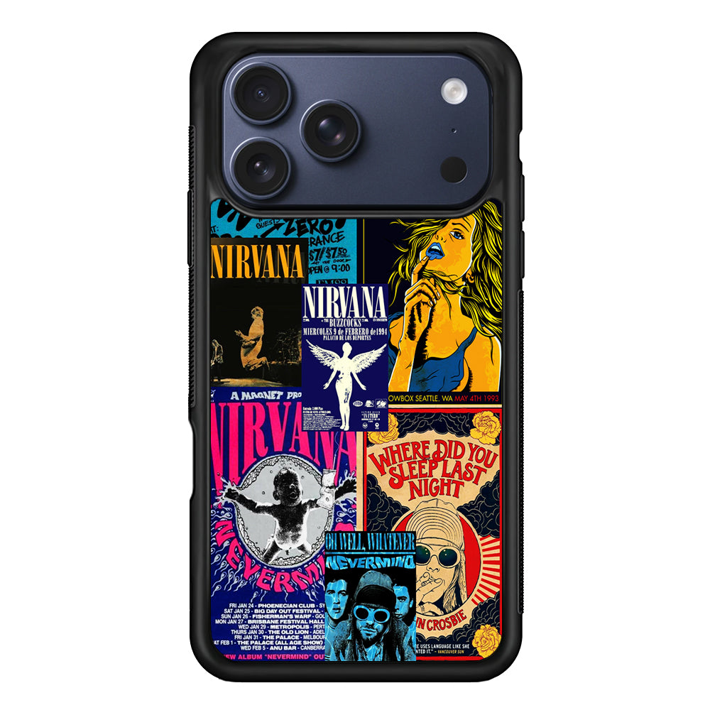 Nirvana Album Cover Collage iPhone 17 Pro Max Case | Slim Protective Cover for iPhone 17 Pro Max